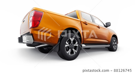 Mid-size modern pickup truck. 3D illustration 88126745