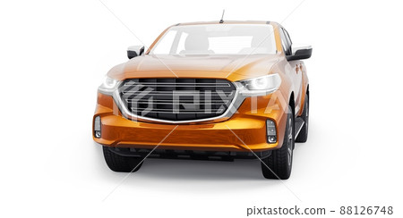 Mid-size modern pickup truck. 3D illustration Mid-size modern pickup truck. 3D illustration 88126748