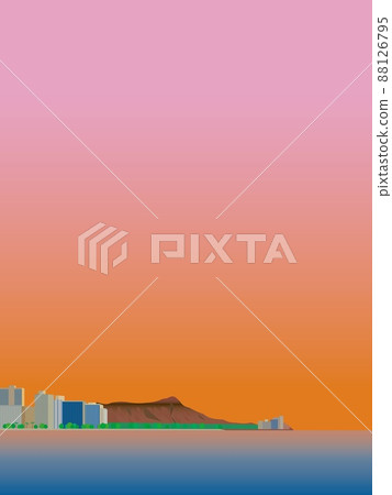 夏威夷夏威夷檀香山檀香山鑽石頭夜景 88126795