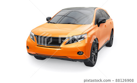 City premium family SUV on white isolated background. 3d rendering. 88126908
