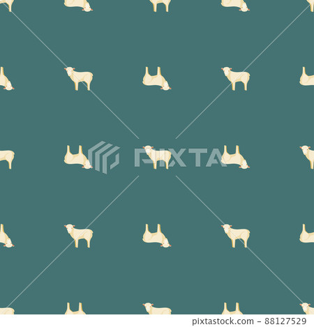 Seamless pattern of sheep. Domestic animals on colorful background. Vector illustration for textile. Seamless pattern of sheep. Domestic animals on colorful background. Vector illustration for textile. 88127529