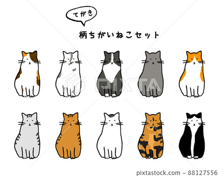 手繪圖案貓套裝 88127556