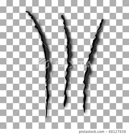 Claws scratches icon isolated on transparency background. Several forms nicks of wild animals. Claws scratches icon isolated on transparency background. Several forms nicks of wild animals. 88127838