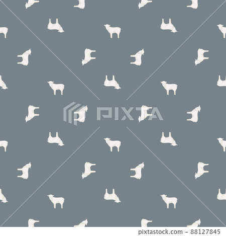 Seamless pattern of sheep. Domestic animals on colorful background. Vector illustration for textile. Seamless pattern of sheep. Domestic animals on colorful background. Vector illustration for textile. 88127845
