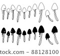 Handwritten illustration of a fictitious mushroom 01-line drawing 88128100