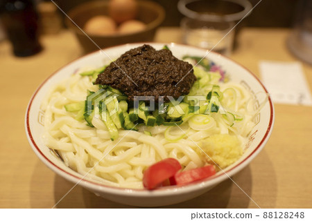 Large size of "Jajamen", a typical noodle dish in Morioka City, Iwate Prefecture Large size of "Jajamen", a typical noodle dish in Morioka City, Iwate Prefecture 88128248