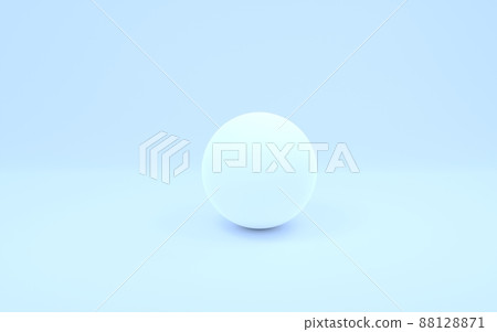 3DCG幾何形狀,蒼白石膏球體 3DCG幾何形狀,蒼白石膏球體 88128871
