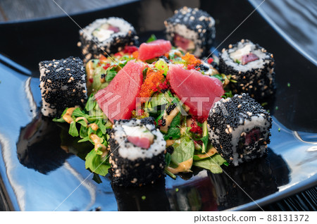 Japanese food sushi and rolls 88131372
