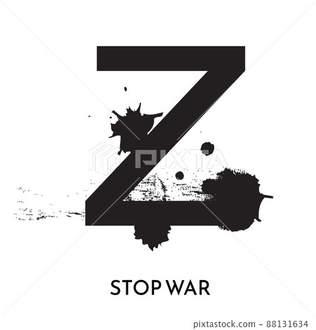 Stylized letter z symbol of Russian in attack and 88131634