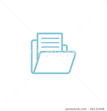 Folder icon flat design template vector - Stock Illustration [88132846 ...