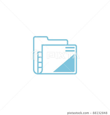 Folder icon flat design template vector - Stock Illustration [88132848 ...
