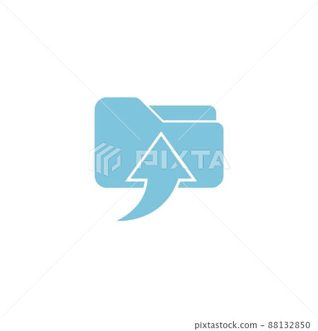 Folder icon flat design template vector - Stock Illustration [88132850 ...