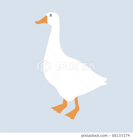 Cute goose isolated flat vector. Cartoon illustration 88133174