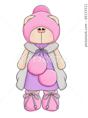 Cute little cat in knitted beautiful clothes Cute little cat in knitted beautiful clothes 88133511