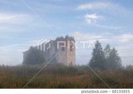 The ruins of an old abandoned church 88133855