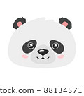 Vector cartoon illustration of a panda isolated  88134571