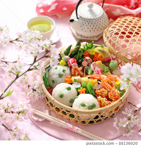 豆飯賞花竹籃便當 88136020