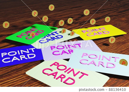 Point card and points - Stock Illustration [88136410] - PIXTA