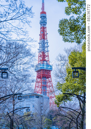 東京塔,從芝公園看到的旅遊勝地 東京塔,從芝公園看到的旅遊勝地 88136772
