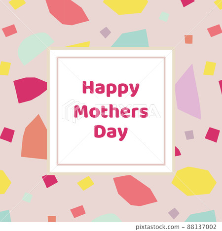 Mother's Day message card with a pattern of colorful motifs Mother's Day message card with a pattern of colorful motifs 88137002