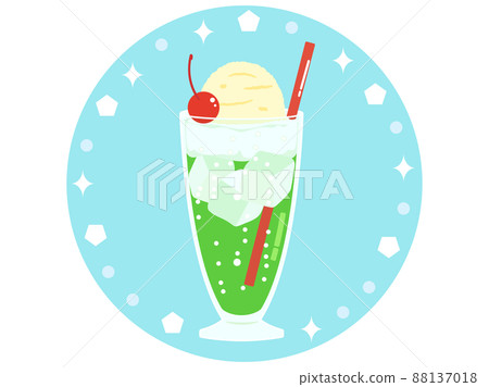 Illustration of melon soda 88137018