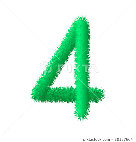 矢量軟蓬鬆數字 88137664