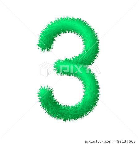 矢量軟蓬鬆數字 88137665