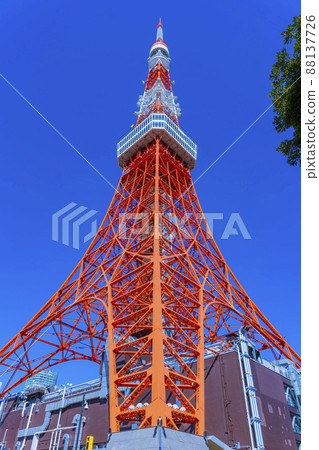 東京塔，從下面看到的旅遊勝地 88137726