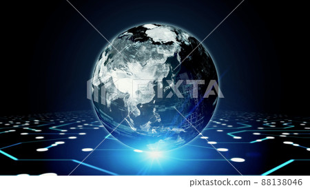 Earth and electronic circuits Global network Earth and electronic circuits Global network 88138046