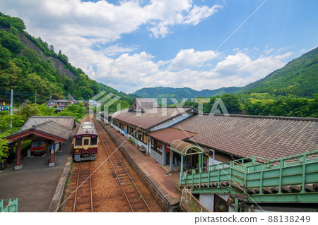 Watarase Valley鐵路水沼站Underline火車出發初夏風景 Watarase Valley鐵路水沼站Underline火車出發初夏風景 88138249