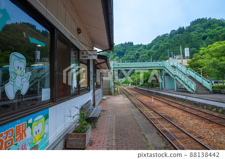Watarase Valley Railway Mizunuma Station Home Station Building Early Summer Scenery 88138442