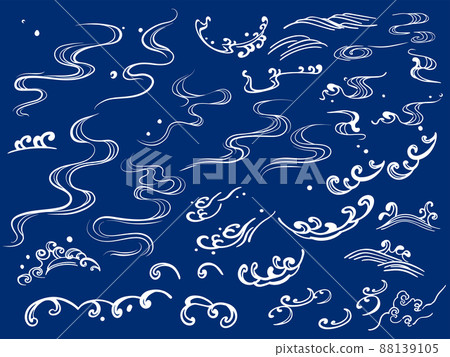 Wave sea design material collection 88139105