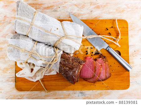 Appetizing dried pork meat polendvica Appetizing dried pork meat polendvica 88139381