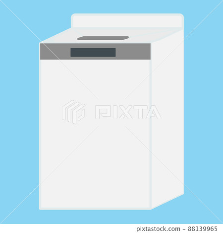Illustration of a simple and cute vertical washer / dryer 88139965
