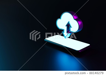 Cloud computing concept. Technology data center on cloud service. 3d rendering illustration Cloud computing concept. Technology data center on cloud service. 3d rendering illustration 88140279