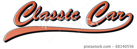 Classic car lettering font logo 88140556