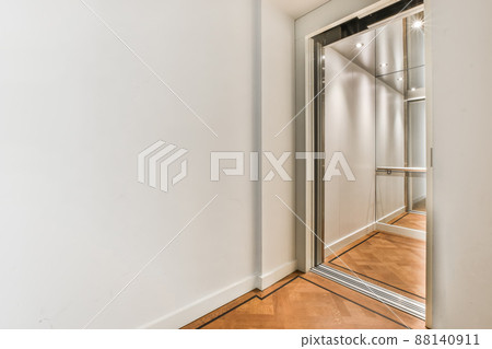 modern solution, interior of a modern compact elevator 88140911