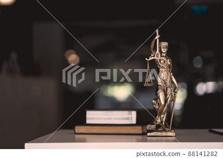 The Statue of Justice - lady justice or Iustitia, Justitia the Roman goddess of Justice. 88141282