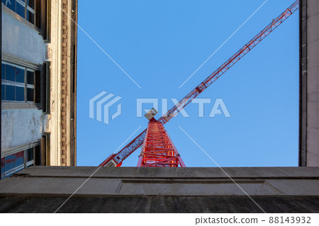 construction of work crane construction of work crane 88143932