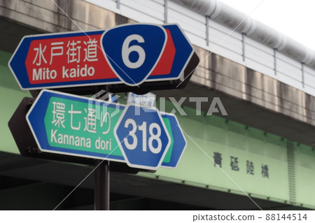 Mito Kaido and Kannana-dori signs 88144514