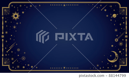 月亮、星星和天體的框架 16:9 88144799