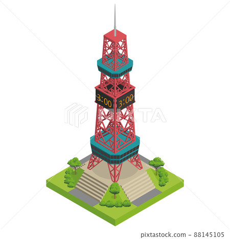 等距圖札幌電視塔 等距圖札幌電視塔 88145105