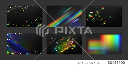 Rainbow light rays, lens flare, refraction effect Rainbow light rays, lens flare, refraction effect 88145200