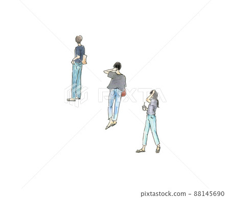 Denim 3 people 88145690