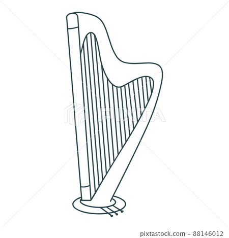 String musical instrument harp vector illustration String musical instrument harp vector illustration 88146012