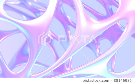 Abstract holographic background, flowing molten liquid with gradient pearlescent texture, metal wavy shape, chromatic macro object, futuristic design element, modern iridescent wallpaper, 3d render Abstract holographic background, flowing molten liquid with gradient pearlescent texture, metal wavy shape, chromatic macro object, futuristic design element, modern iridescent wallpaper, 3d render 88146985