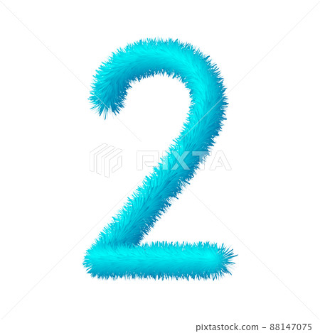 矢量軟蓬鬆數字 矢量軟蓬鬆數字 88147075