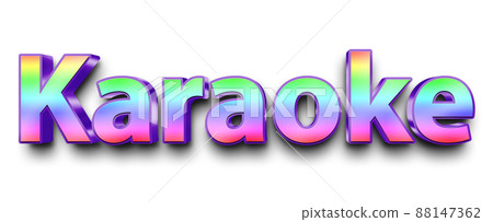rainbow volumetric 3D Text of the inscription Karaoke isolated cut out rainbow volumetric 3D Text of the inscription Karaoke isolated cut out 88147362