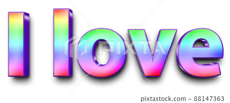 rainbow volumetric 3D Text inscription Love isolated cut out rainbow volumetric 3D Text inscription Love isolated cut out 88147363