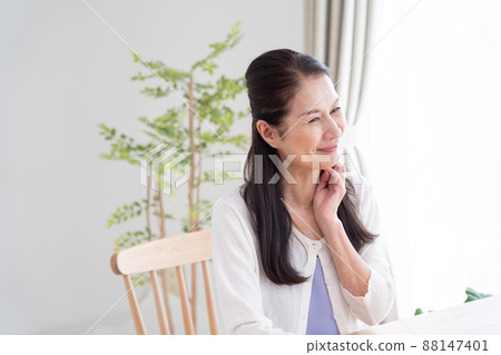 A smiling senior woman A smiling senior woman 88147401